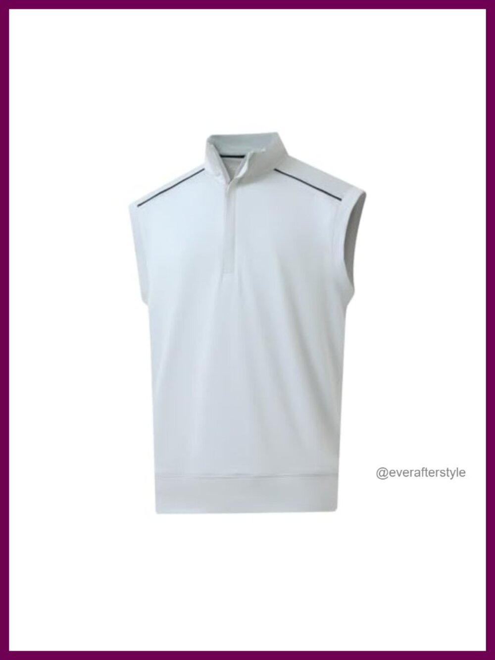 Mens Quarter Zip Golf Vest Lightweight Moisture Wicking Sleeveless Pullover